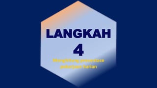 LANGKAH
4
Menghitung prosentase
pekerjaan harian
 