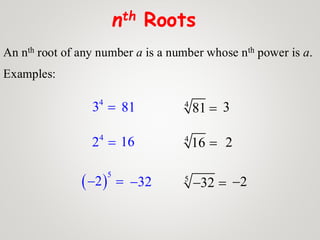 Nth Roots Examples ppt L 7.3 Rational Exponents (1).pdf PowerPoint | PDF