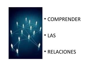 COMPRENDER LAS  RELACIONES 