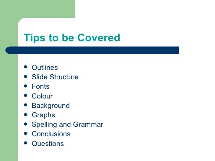 presentation layout tips