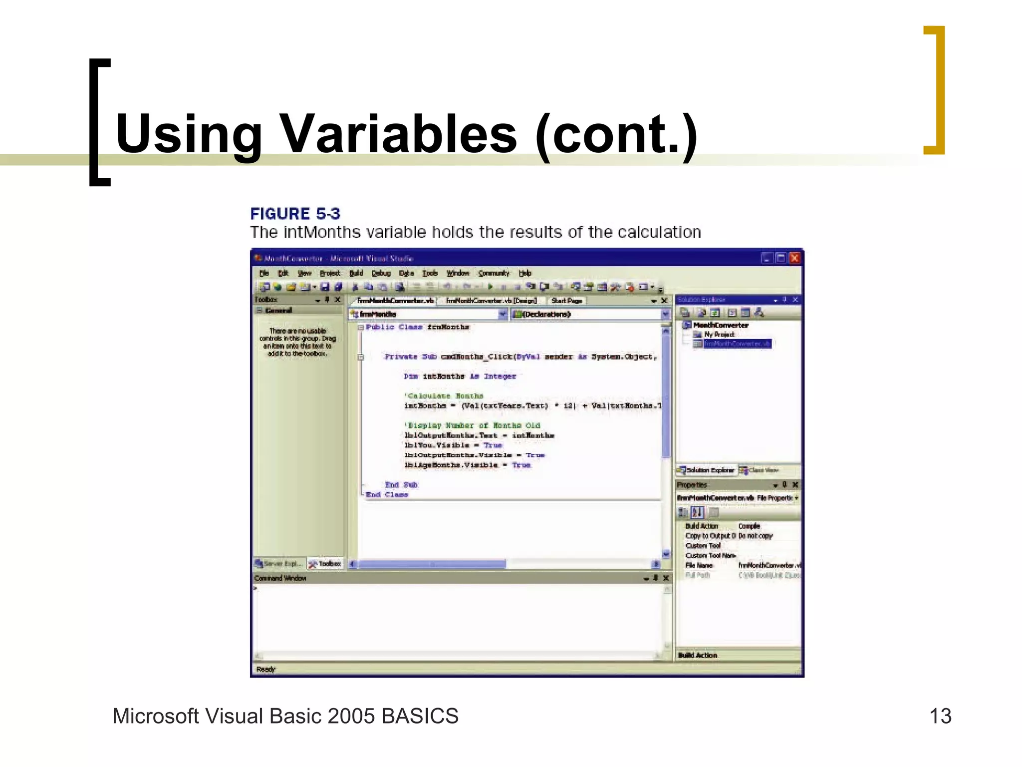 Using Variables (cont.) 