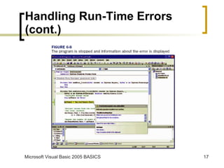Handling Run-Time Errors (cont.) 
