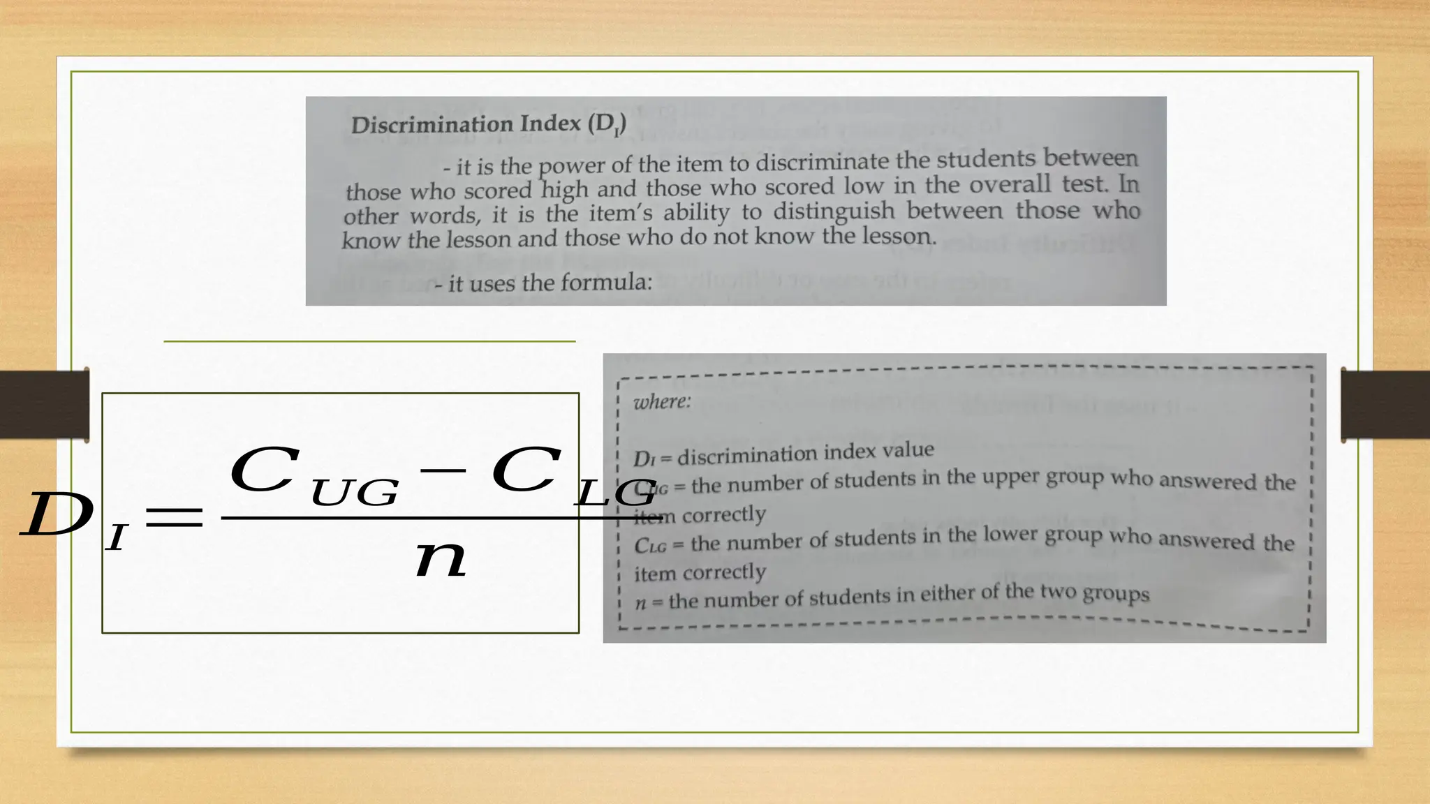 𝐷𝐼 =
𝐶𝑈𝐺 − 𝐶 𝐿𝐺
𝑛
 