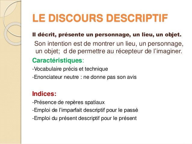 Ppt les types de discours