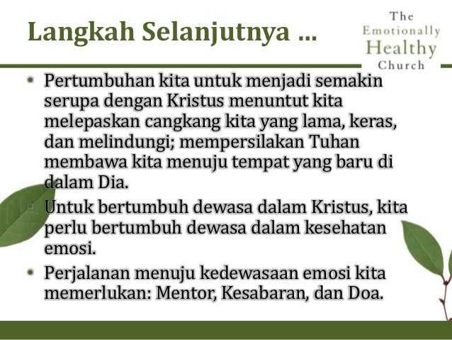 Emotionally Healthy Church (Gereja yang Sehat Secara Emotionally Healthy Church (Gereja yang Sehat Secara