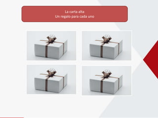 MINISTERIODEEDUCACIÓN La carta alta
Un regalo para cada uno
 