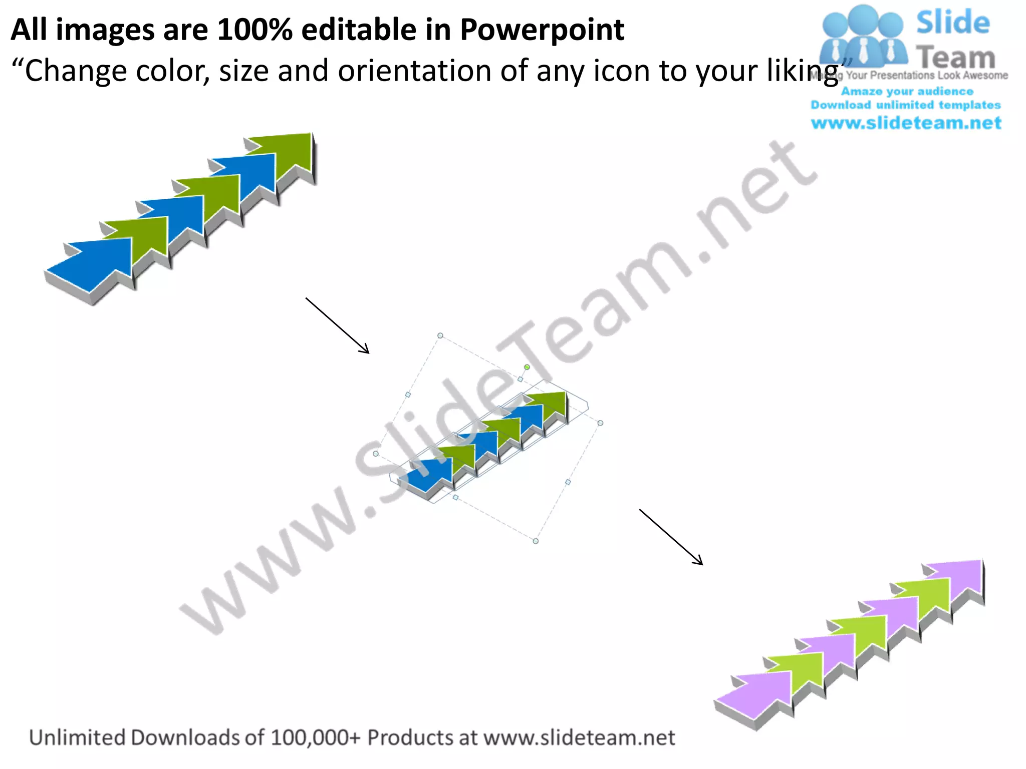 Ppt linear demo create flow chart powerpoint points the process ...