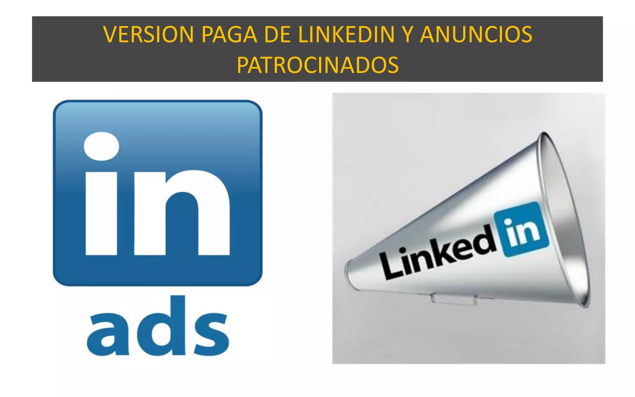 VERSION PAGA DE LINKEDIN Y ANUNCIOS
PATROCINADOS
 