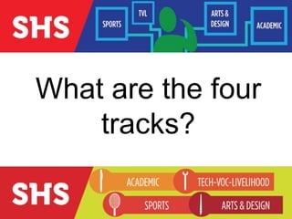 DEPARTMENT OF EDUCATION 18
What are the four
tracks?
 