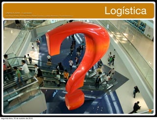 LogísticaUNIFACS ADM - 2 semestre
por Diogo Públio, Rodrigo Pinto, Rafael Cardoso, Juliana Machado, Paula Mendonça
segunda-feira, 25 de outubro de 2010
 