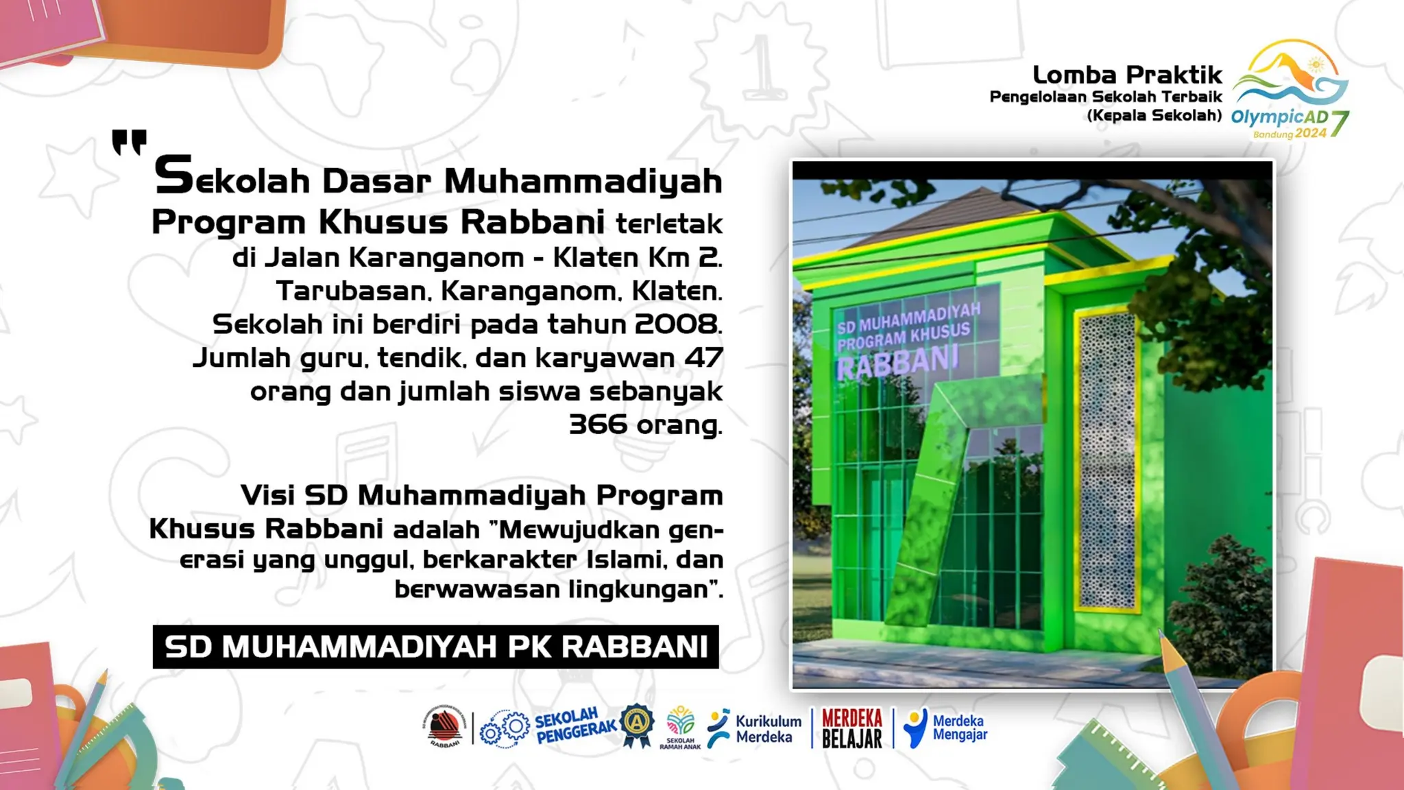 Pt Rabbani PPT LOMBA PRAKTIK BAIK KS SD MPK RABBANI _OLYMPICAD NASIONAL 2024 TAHAP ...