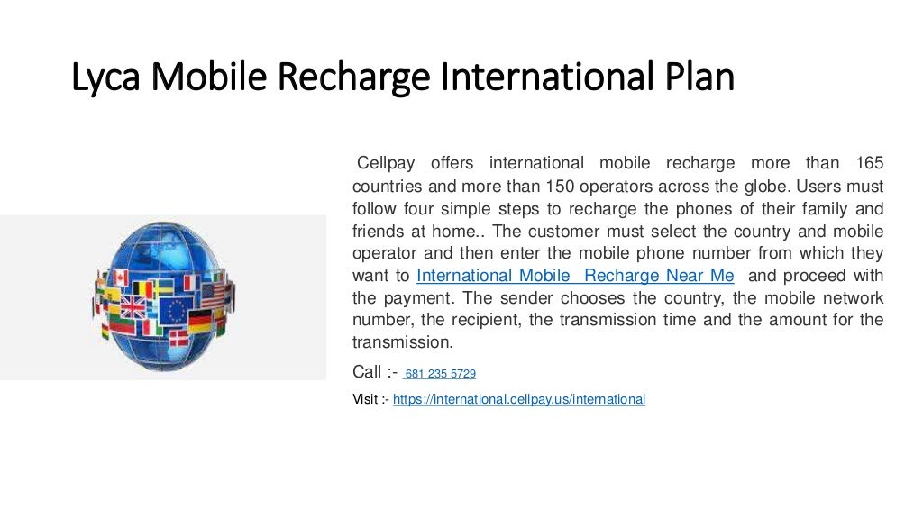 Lyca Mobile Recharge International Plan