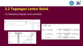 nbnbnbnb
3.2 Tegangan Lentur Balok
3.2.3 Menghitung Tegangan Lentur pada Balok
 