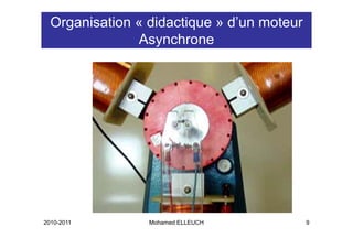 Organisation « didactique » d’un moteur
               Asynchrone




2010-2011        Mohamed ELLEUCH            9
 