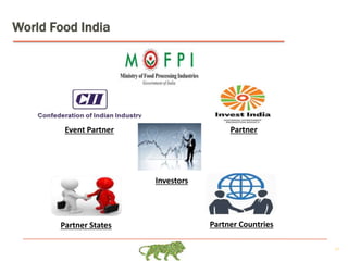 17
World Food India
Event Partner Partner
Partner States Partner Countries
Investors
 