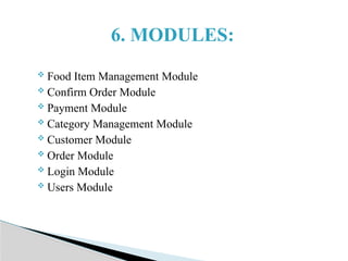 Online Food Ordering Web- Application using python | PPTX