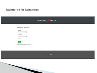 Online Food Ordering Web- Application using python | PPTX
