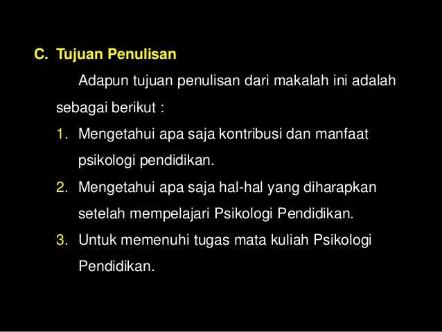 Makalah Manfaat Mempelajari Psikologi Pendidikan Bagi Pendidikan