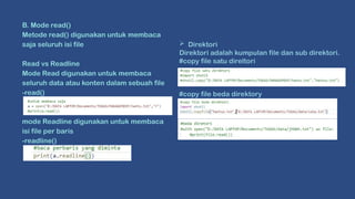 Presentasi Mata Kuliah Management File Python | PPT