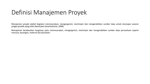 Slideshow PowerPoint Manajemen Proyek | PPTX