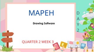MAPEH
Drawing Software
QUARTER 2 WEEK 3
D
A
Y
2
 