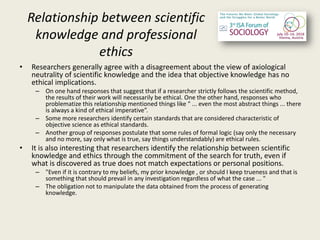 Science Prevails Professional ethics and scientific research: conceptions of researchers ...