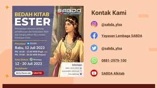 Kontak Kami
@sabda_ylsa
Yayasan Lembaga SABDA
@sabda_ylsa
0881-2979-100
SABDA Alkitab
 