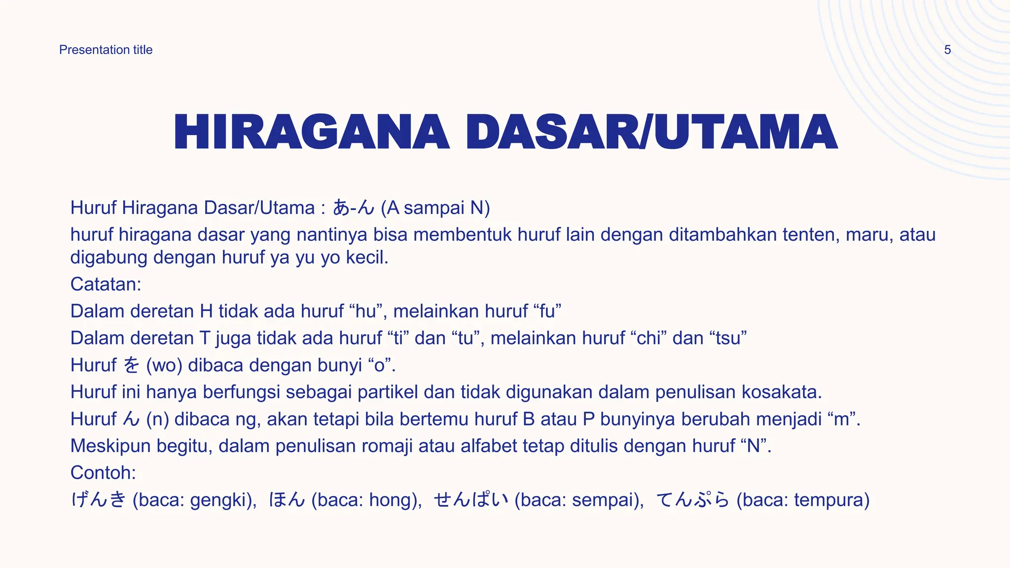 Ppt Materi Hiragana Kelas 10 Sma Ma Pptx