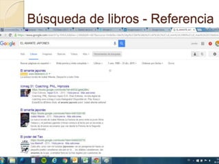 Búsqueda de libros - Referencia
 