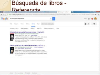 Búsqueda de libros -
Referencia
 