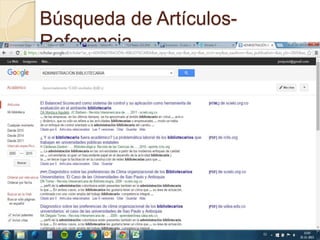 Búsqueda de Artículos-
Referencia
 