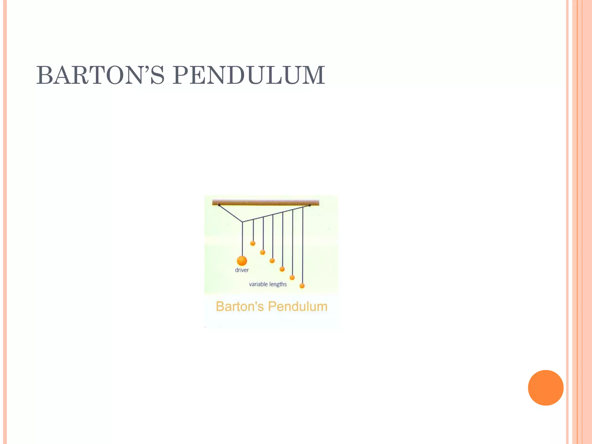 BARTON’S PENDULUM
 