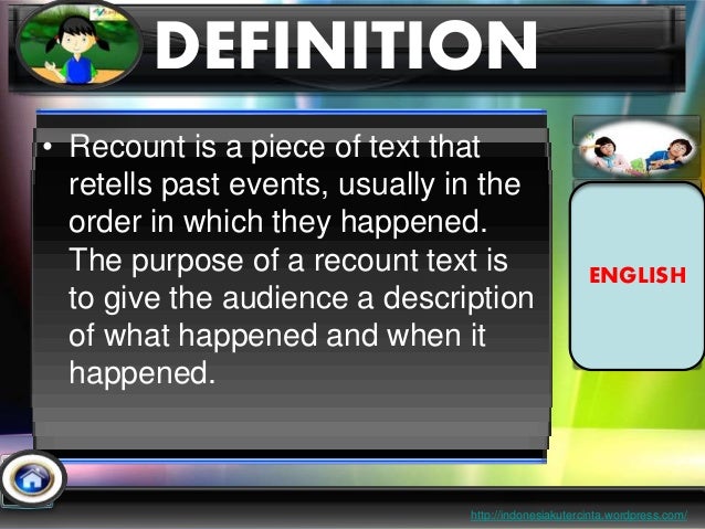 Ppt Media Pembelajaran Recount Text