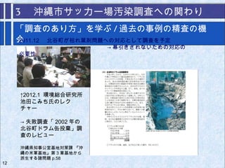 調査を監視 評価するという市民の試み 沖縄市サッカー場汚染調査の事例から 調査を監視 評価するという市民の試み 沖縄市サッカー場汚染調査の事例から