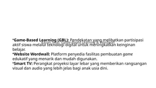 PPT Menarik Game Based Learning pembelajaran | PPTX