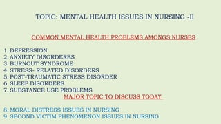 ppt mental health stduent of all the nursing | PPTX