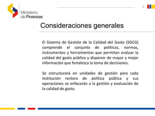 Sistema de Calidad del Gasto Público en Ecuador / Ministerio de ...
