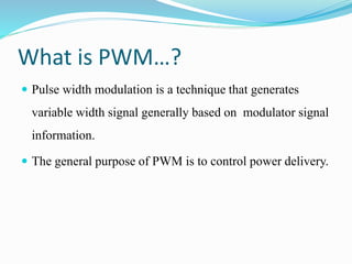 PULSE WIDTH MODULATION &DEMODULATION | PPTX