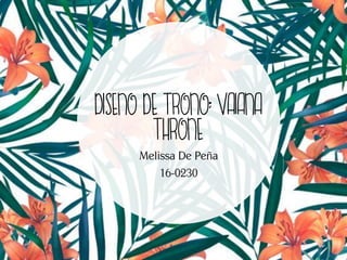 Melissa De Peña
16-0230
 