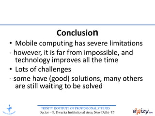 BCA-Mobile Computing- BASICS OF MOBILE COMPUTING | PPT