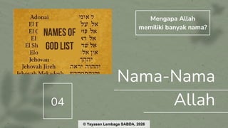 PPT Materi Kelas Doktrin Allah Dasar (DAD) 2026 | PDF
