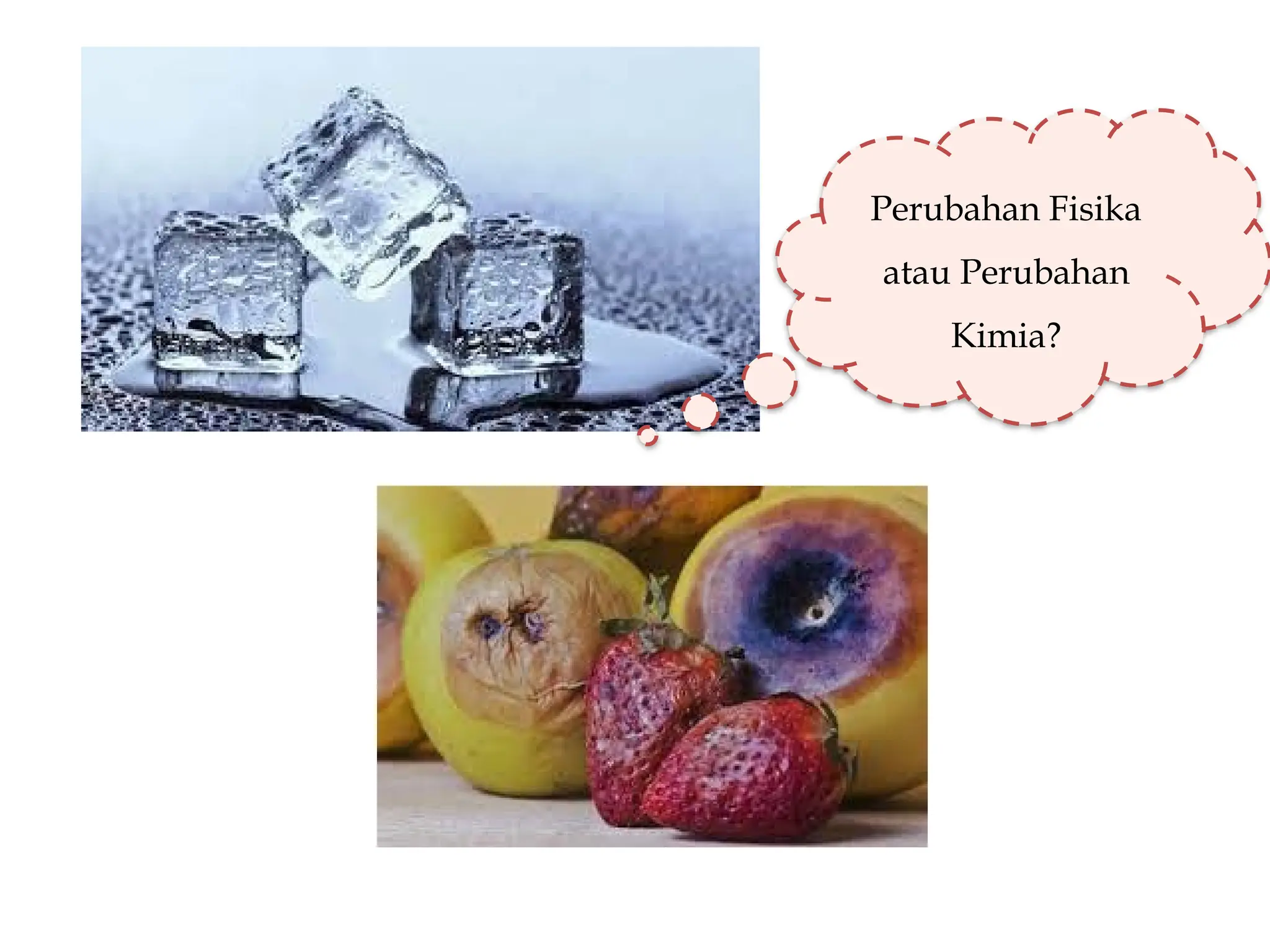 Perubahan Fisika
atau Perubahan
Kimia?
 