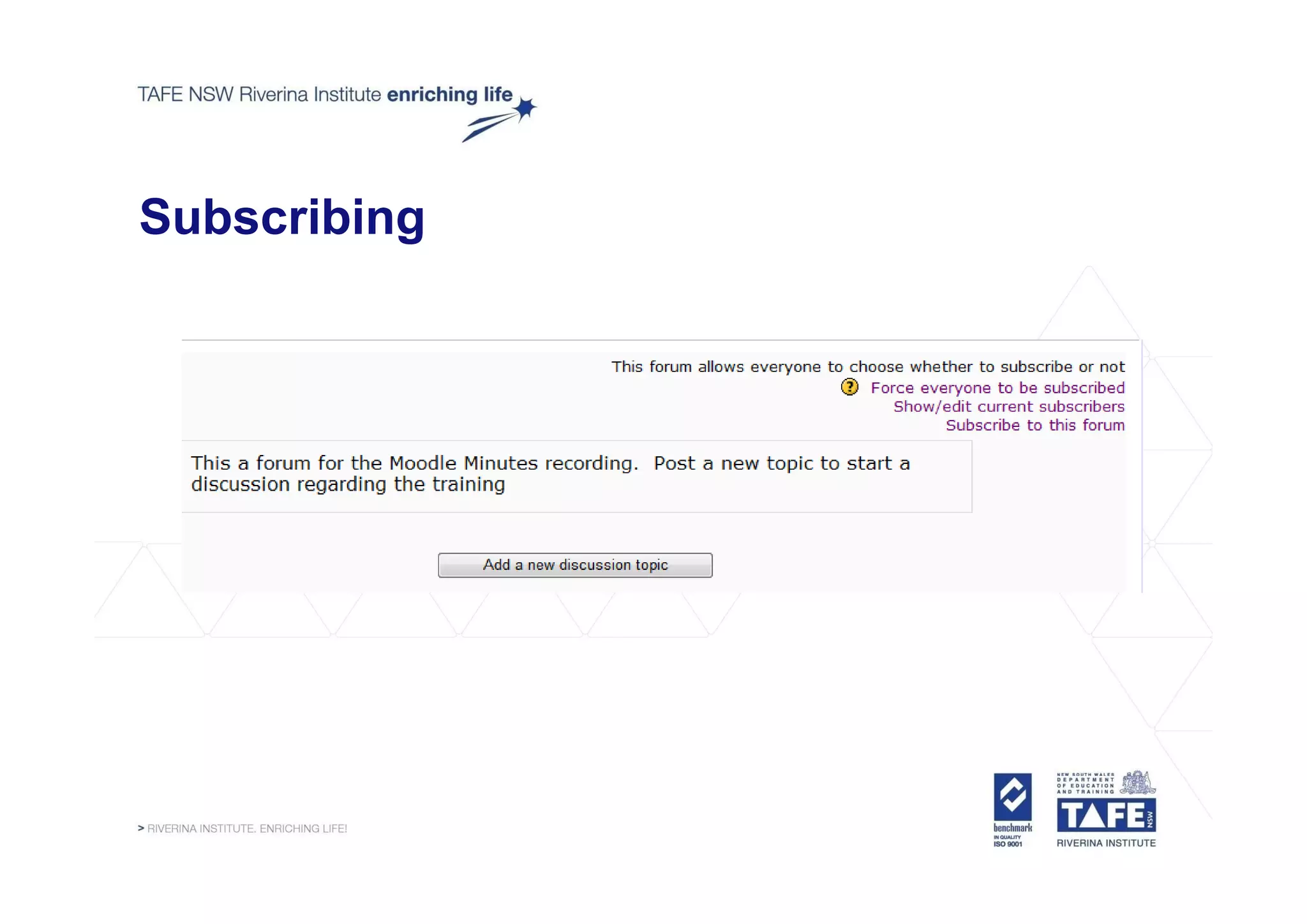 Subscribing
 