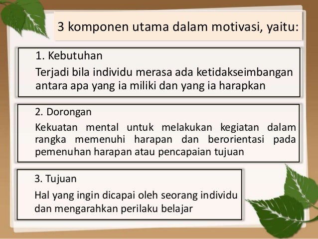  Motivasi  Belajar
