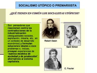 SOCIALISMO UTÓPICO O PREMARXISTA 