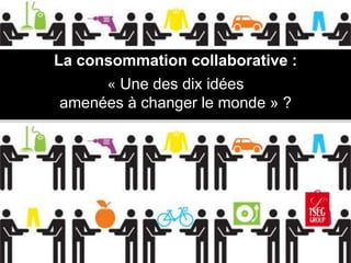 La consommation collaborative :
« Une des dix idées
amenées à changer le monde » ?
 