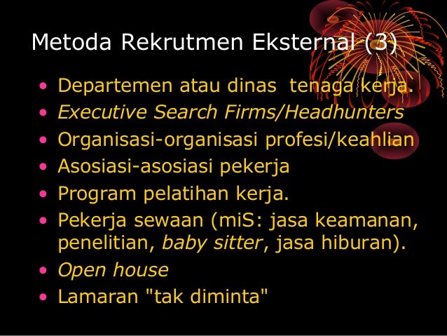 Recrutmen dan seleksi Sumber daya manusia