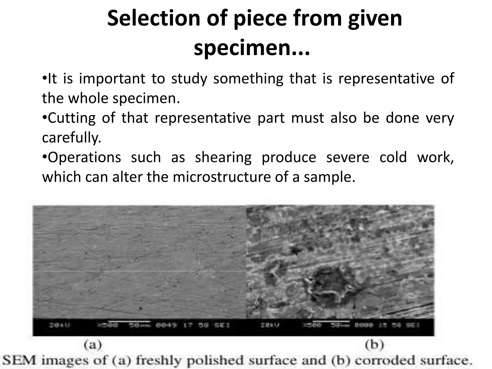 specimen preparation for microscopic observation | PPTX