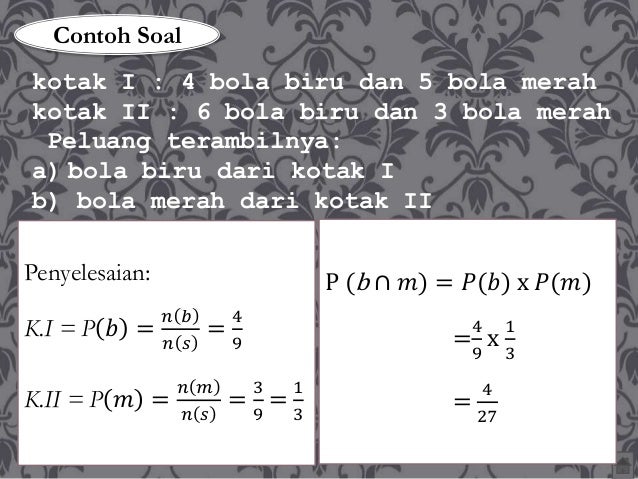 Pelajaran Matematika Rumus Peluang Terambilnya Bola