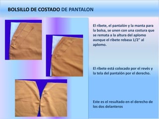 Diferntes tipos de bolsillos